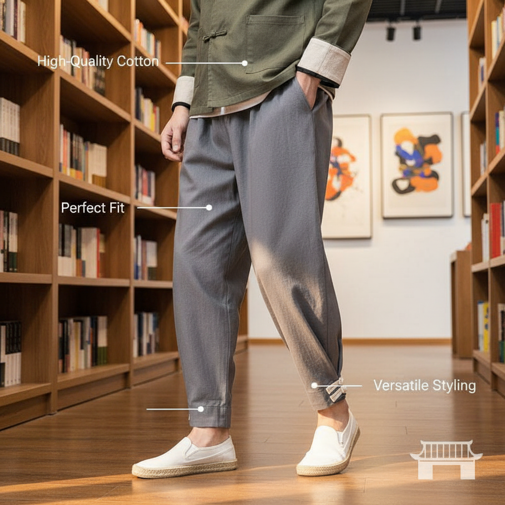 Modern Dynasty Tang Suit Pants